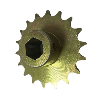 As peças do molde de carcaça da areia do OEM amarelam para zincar a roda dentada chapeada do ferro fundido para as peças da máquina de semear